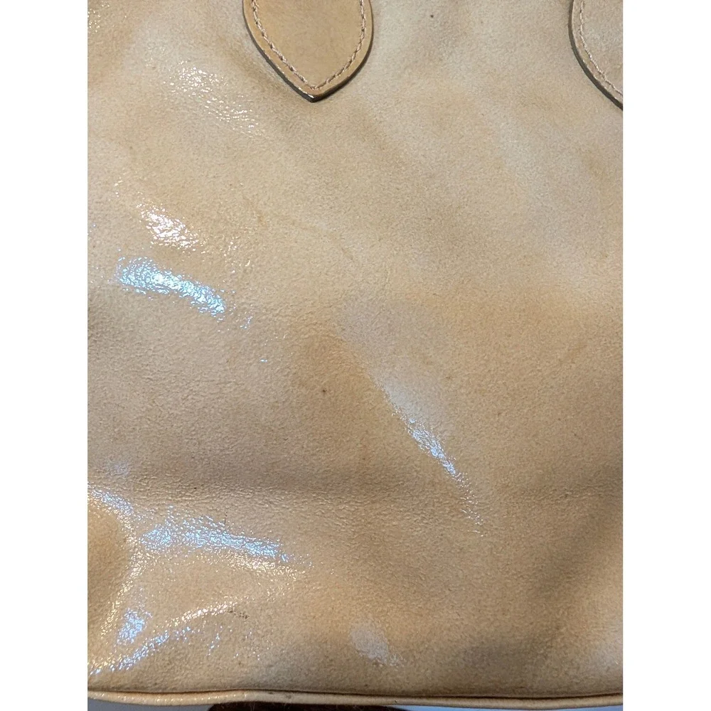 Dooney & Bourke Satchel Women Small Tan Good Patent Leather Duck Logo Crossbody
